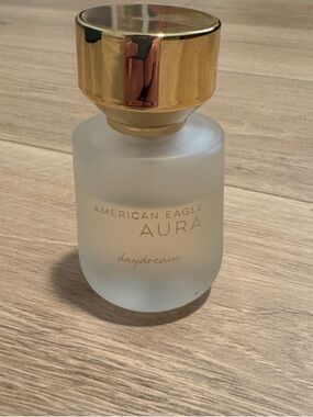 Used American Eagle Aura Daydream Perfume - Frosted Glass with Gold Cap